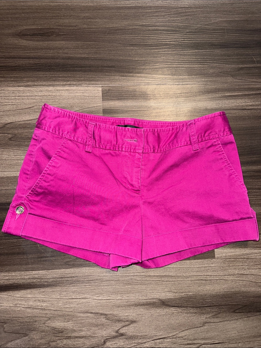 Express Hot Pink Cuffed Bermuda Shorts